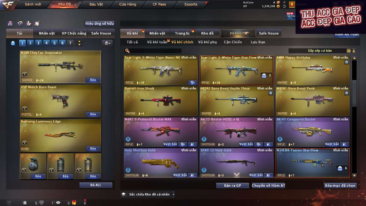 shop acc cf uy tin gia re